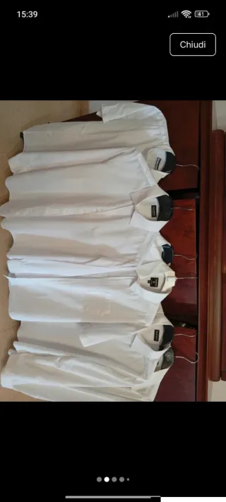 Camicie semi-nuove, bianche uomo e donna