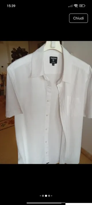 Camicie semi-nuove, bianche uomo e donna