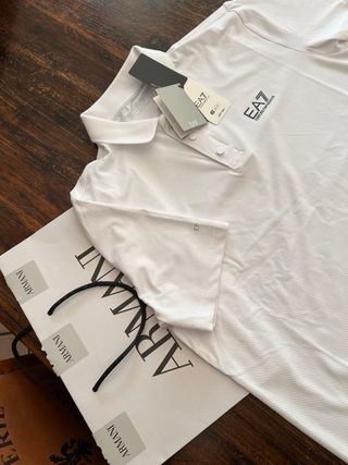Polo EA7 Armani Uomo Bianco