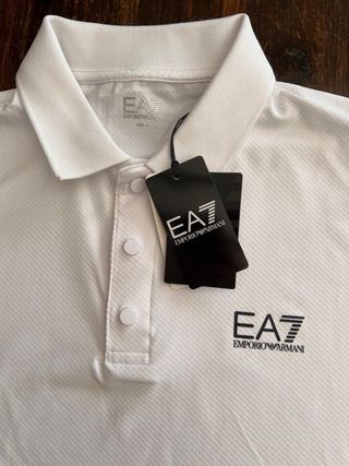 Polo EA7 Armani Uomo Bianco