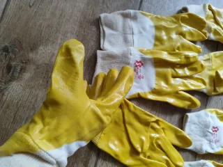 5 Pares Guantes Trabajo Amarillos Nuevos estrenar