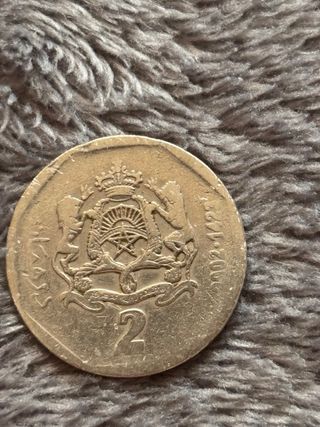 Moneda Marruecos 2 Dirhams 2002 Precio negociable