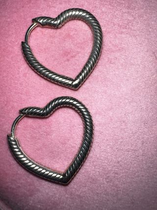 Pendientes Corazón Pandora plata