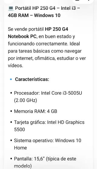 Portátil HP Negro