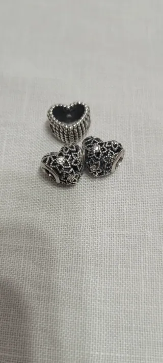 Charm Pandora Cuoricini Argento
