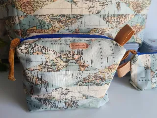 Bolso mapa hecho a mano