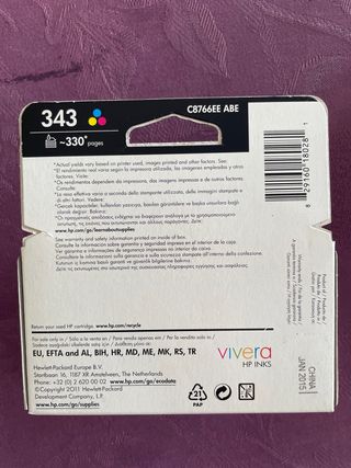 2 Cartuchos Tinta HP 343 Tricolor