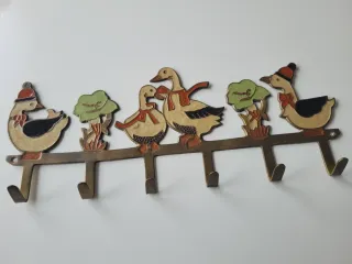 Perchero Vintage Patos y Árboles