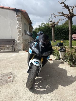 Honda CBR 600 Sportbike Azul y Blanco