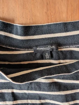 Camiseta Massimo Dutti Rayas Manga 3/4 Talla M