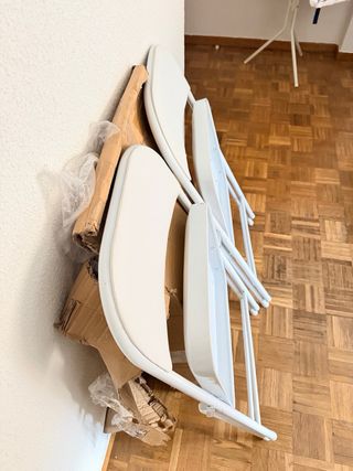 Confezione di 2 sedie pieghevoli bianche