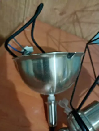 Lampadario moderno nero e argento