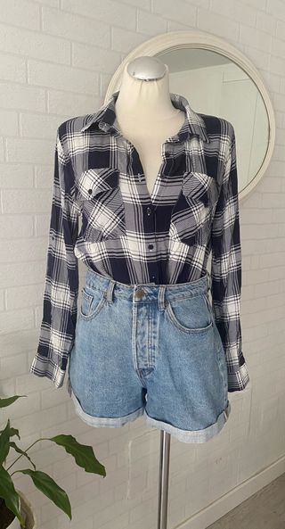 Camisa cuadros talla L