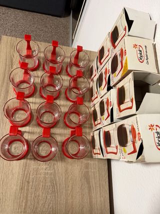 Tazas Duralex Yoplait Vasos Vidrio Rojo