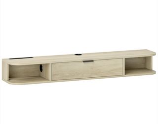 Mueble TV Flotante Cajón Madera Claro