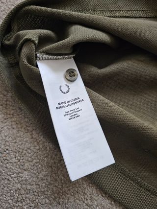 Polo Fred Perry. Verde Oliva. Talla S
