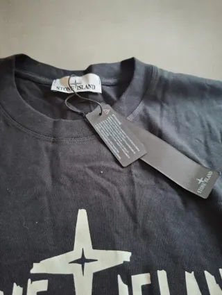 Camiseta Stone Island Negra Logo
