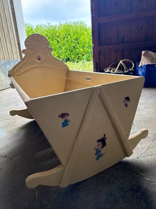Moisés para bebé vintage pintado a mano
