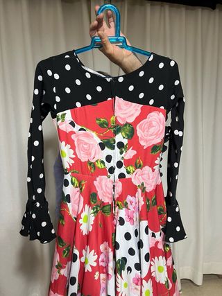 Vestido Gitana Flores y Lunares