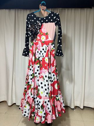 Vestido Gitana Flores y Lunares