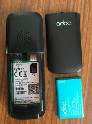 Teléfono Inalámbrico Adoc K1 Negro