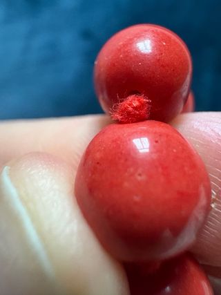 Collana in Corallo Naturale Doppio Filo vintage