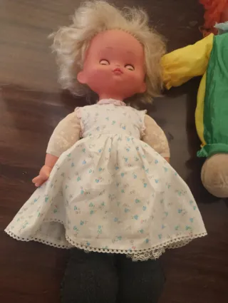 Lote de 2 bambole antiche in stoffa a 2€