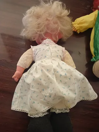 Lote de 2 bambole antiche in stoffa a 2€