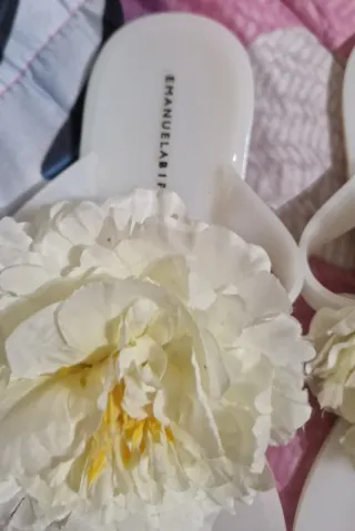 Infradito donna fiore bianco