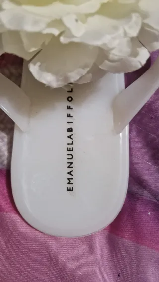 Infradito donna fiore bianco