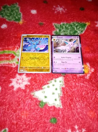 Pack Cartas Pokémon Riolu y Espeon