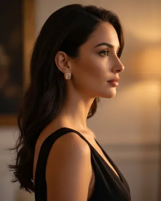 Pendientes Cuadrados Acero Circonita