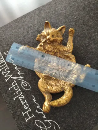 Figura gato bronce vintage