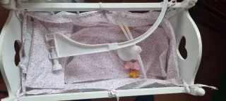 Conjunto Cuna y Armario Muñecas Marca Firenze