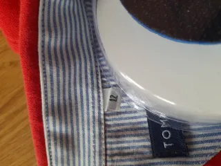 Camisa Tommy Hilfiger Roja Manga Larga