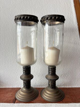 Juego de 2 Candelabros Decorativos