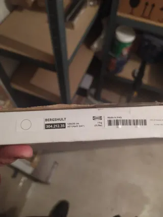 Estantería Ikea 1,20m Blanca y Plata