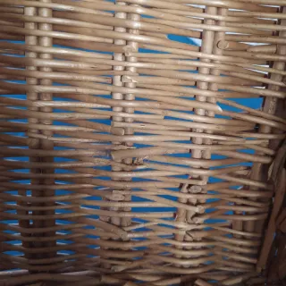 Cesta Mimbre Rectangular Beige/Marrón