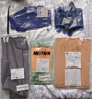 Corsé moldeador negro cose beige 12 prendas