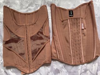 Corsé moldeador negro cose beige 12 prendas