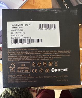 Reloj Huawei Watch GT 2 Pro 46mm Negro/Plata
