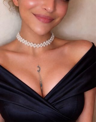 Collar de perlas ajustable