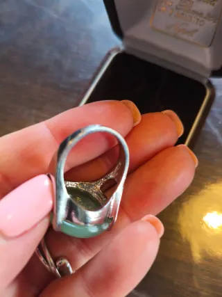 Anello pietra dura verde