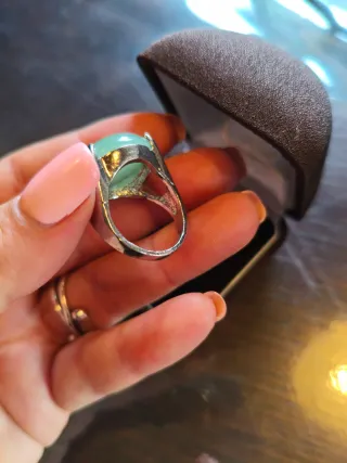 Anello pietra dura verde