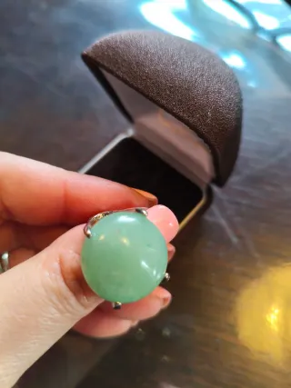 Anello pietra dura verde