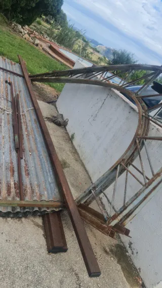 Estructura hierro 6m para 2 coches