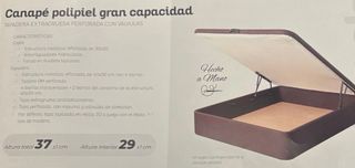 Canapé polipiel 105x190cm con almacenaje