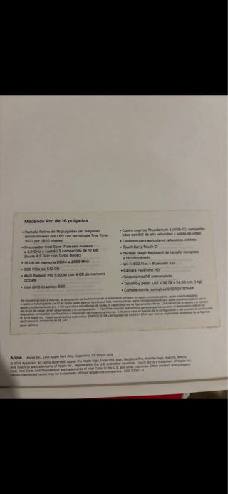 MacBook Pro 16 Plata