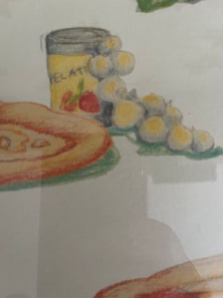 Cuadro Cocina Pizza Carbonara Mozzarella 54x74