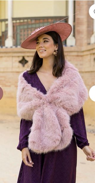 Vestido T44/46 rosa nude ceremonia, un uso lo